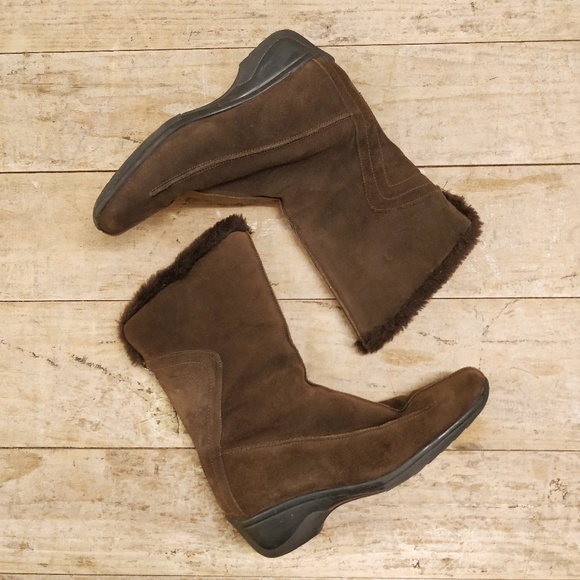 aquatalia fur lined boots